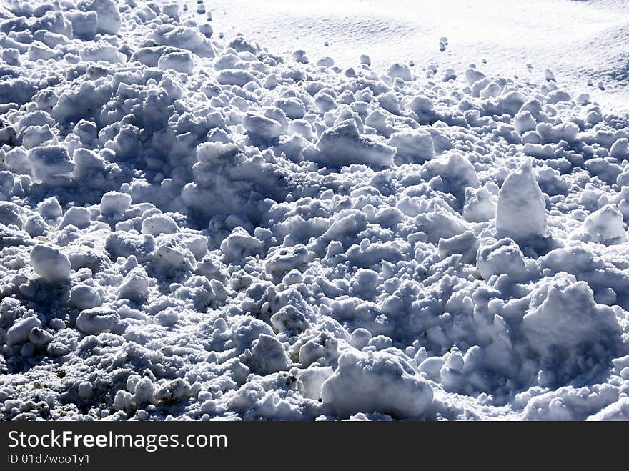 Abstract snow pattern - for background use - in blue light