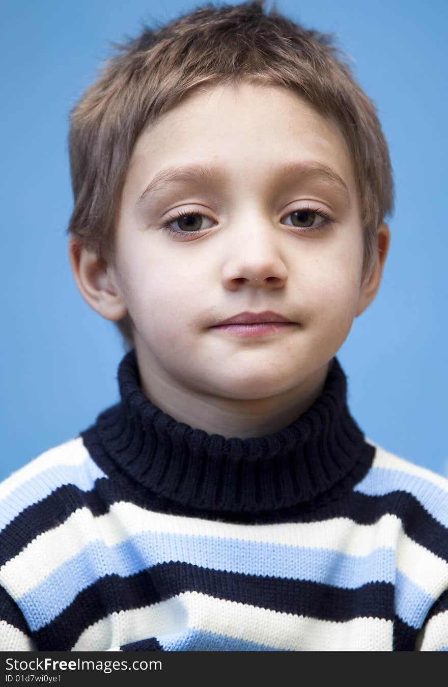 Portrait of a boy in his room