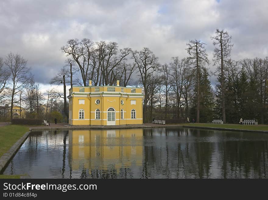 Bathhouse pavilion in Ekaterininsky park, Tsarskoe Selo (Pushkin), St. Petersburg