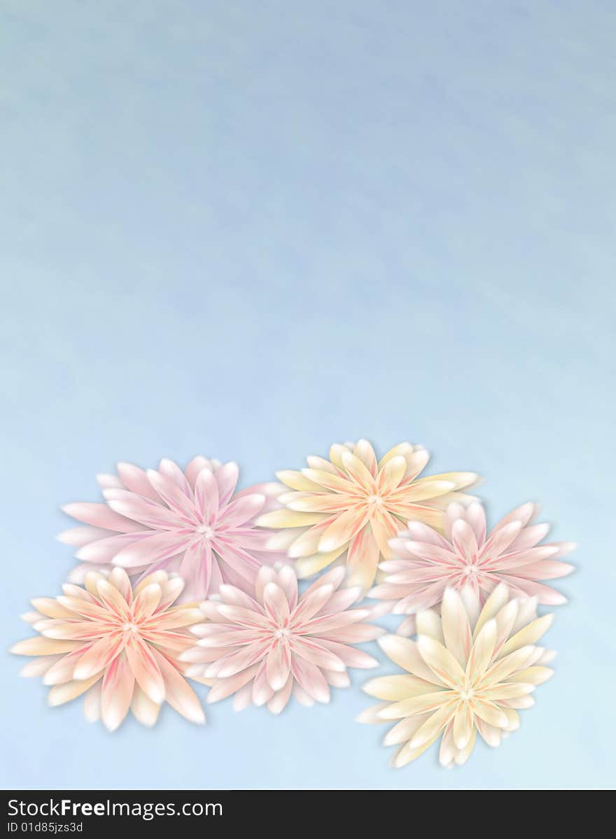 Floral themed illustration for wallpaper or background. Floral themed illustration for wallpaper or background