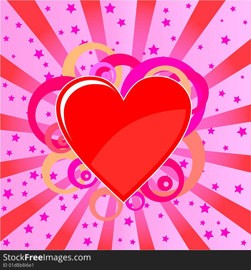 Valentine background vector illustration heart