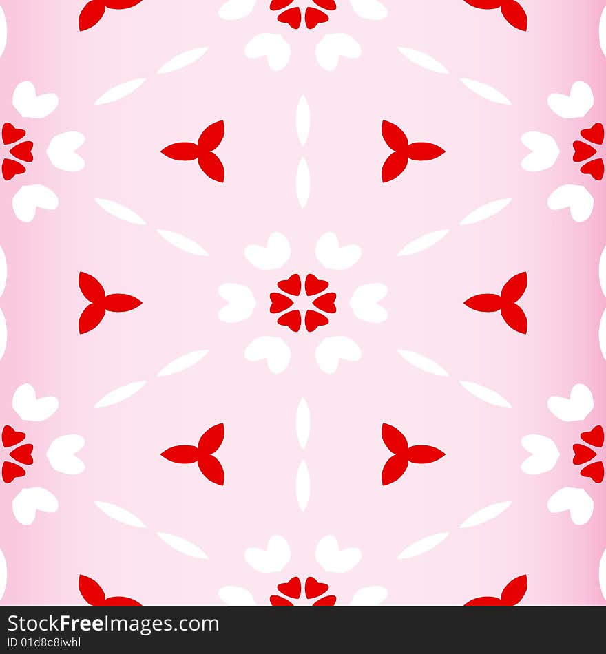 A seamless tiling pattern for Valentines Day. A seamless tiling pattern for Valentines Day.