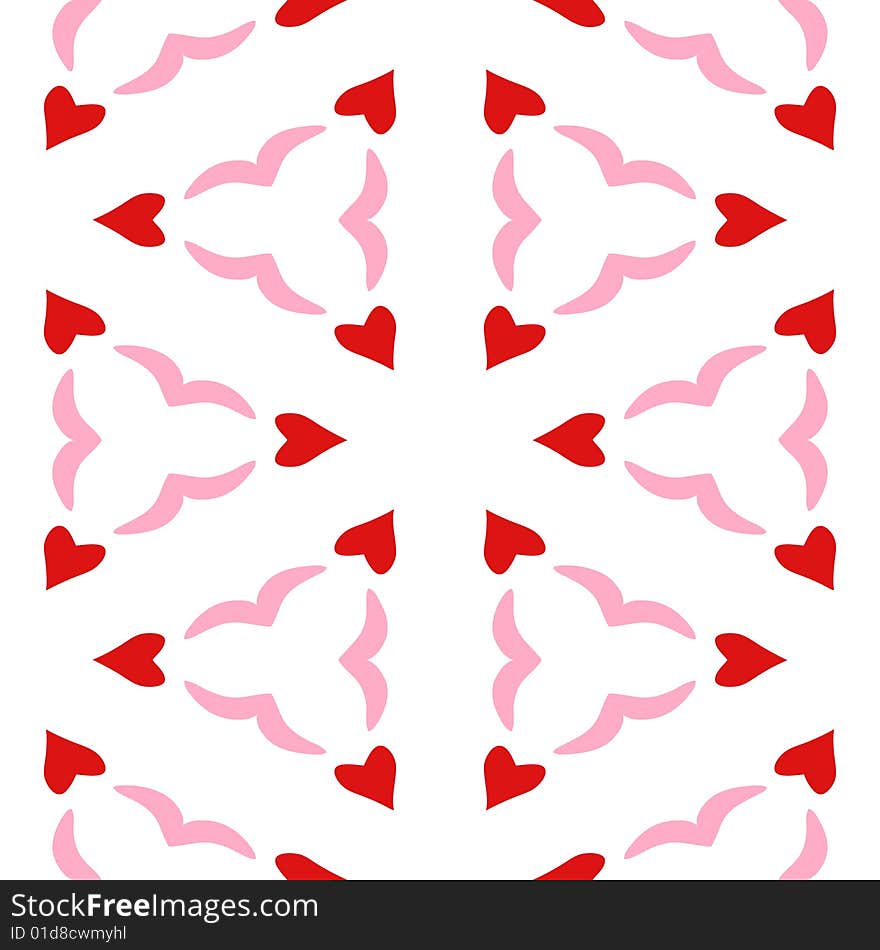 A seamless tiling pattern for Valentines Day. A seamless tiling pattern for Valentines Day.