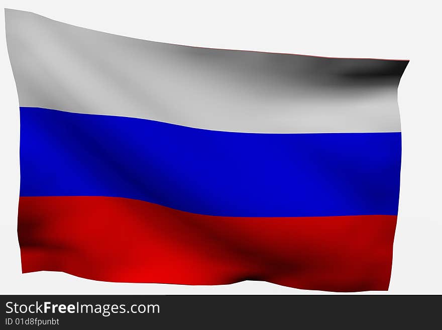 Russia 3d flag