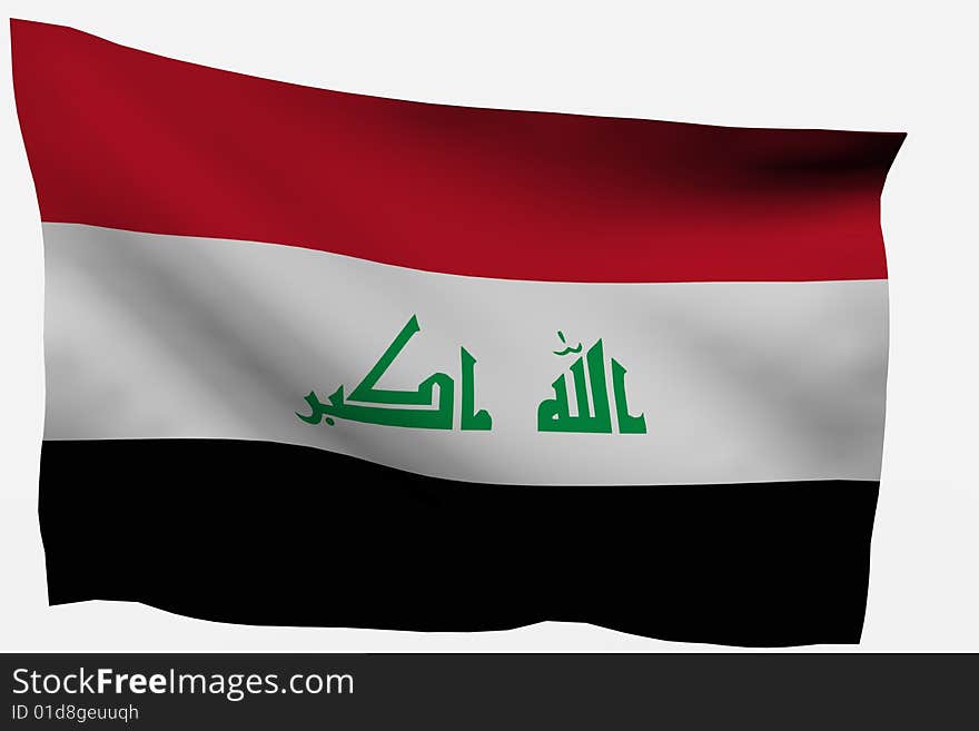 Iraq 3D Flag