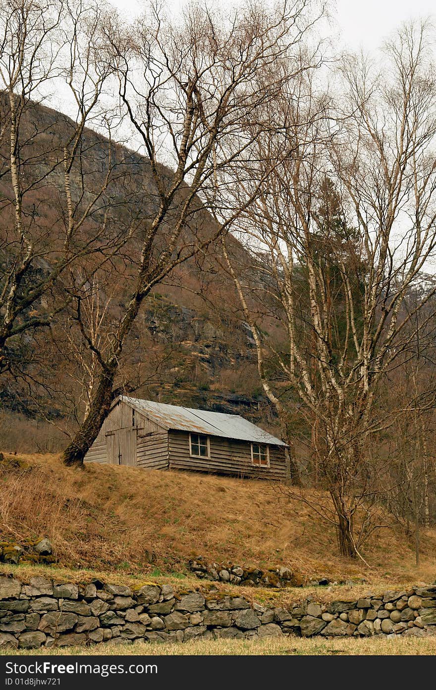 Norway tipical rural hut