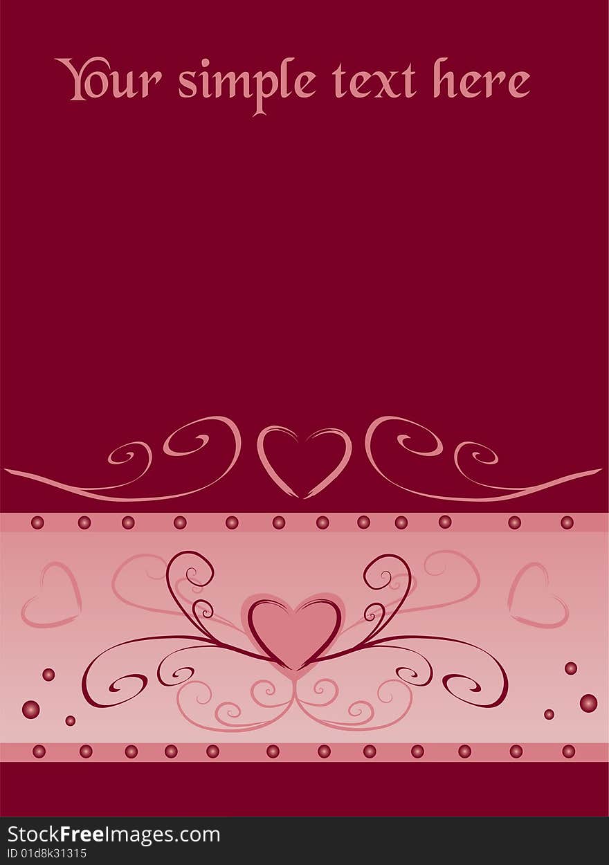 A valentines background with  with room for text.