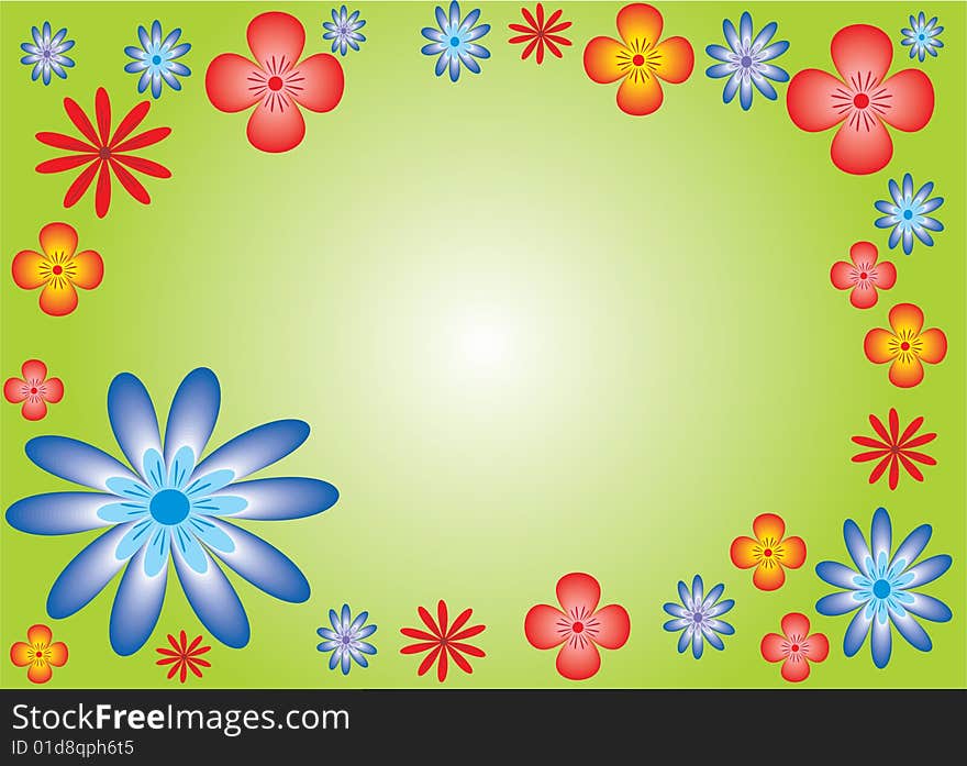 Flower background with room for text