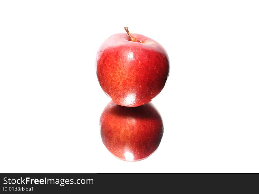 This is a Red Apple on isolated background