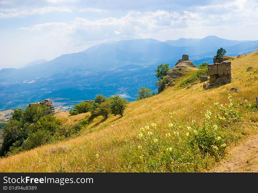 Summer mountain landscape in Crimea, Ukraine. Summer mountain landscape in Crimea, Ukraine