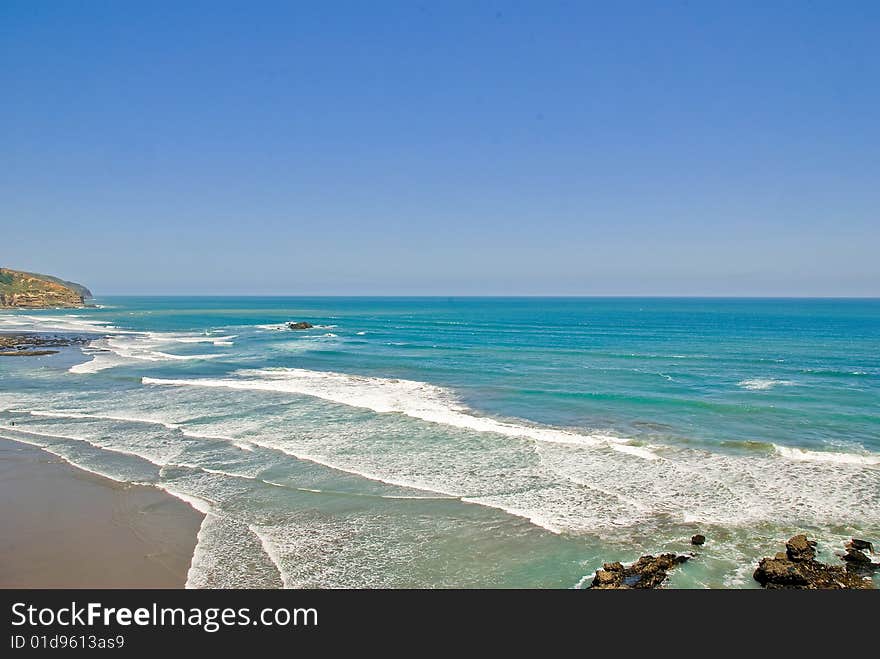 Blue sky, beach and blue sea