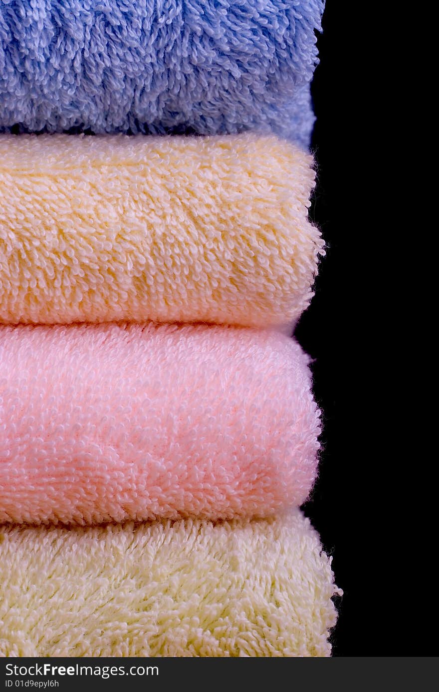 Colorful towels isolated