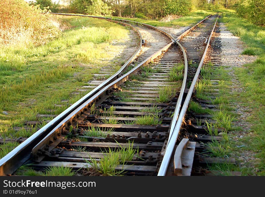 Curvy railway tracks