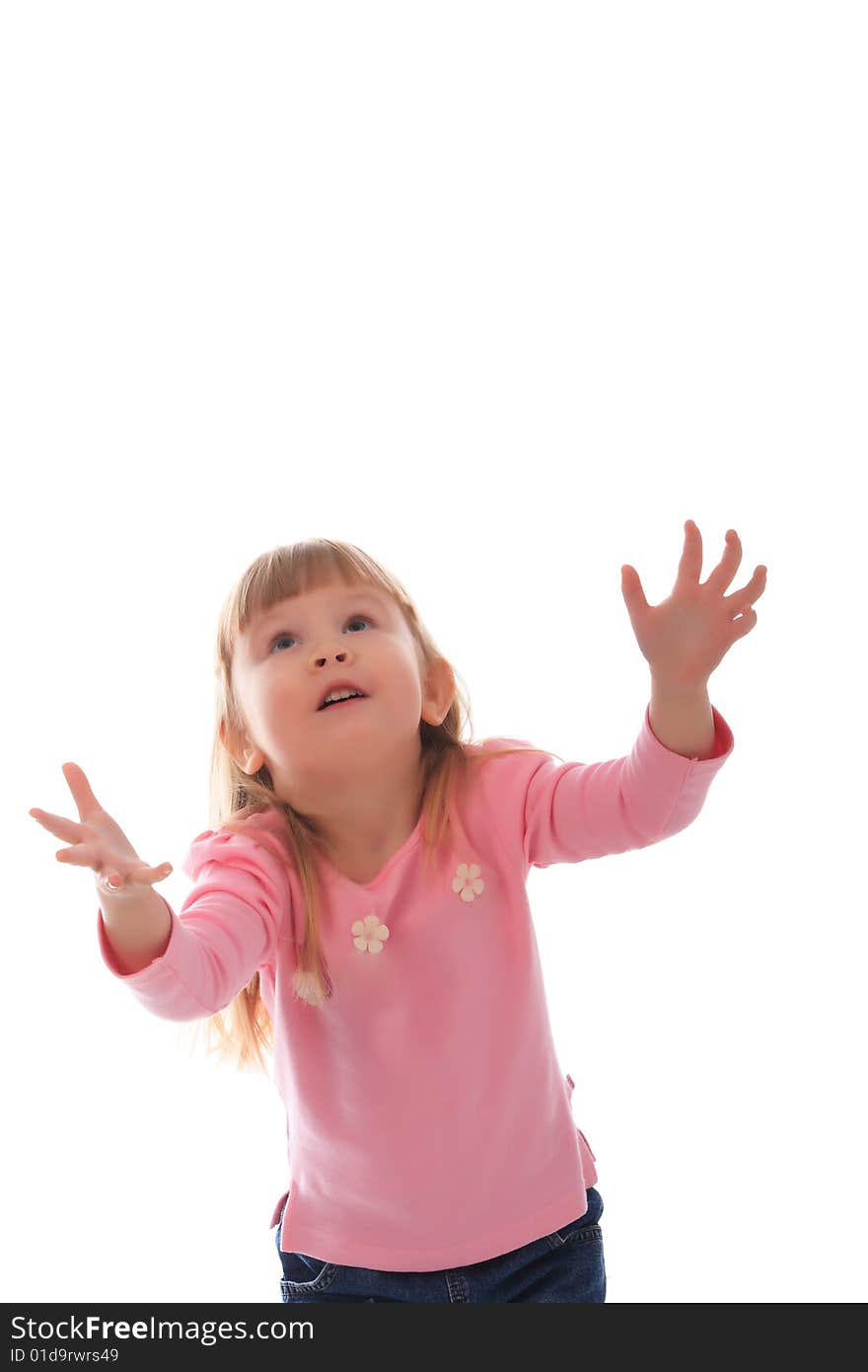 Beautiful baby. Shot in studio. Isolated on white. Beautiful baby. Shot in studio. Isolated on white.