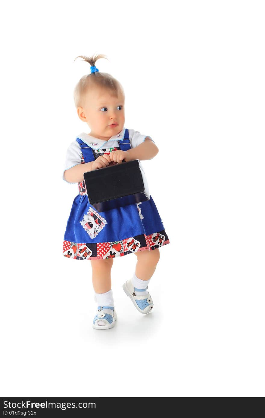 Beautiful baby. Shot in studio. Isolated on white. Beautiful baby. Shot in studio. Isolated on white.