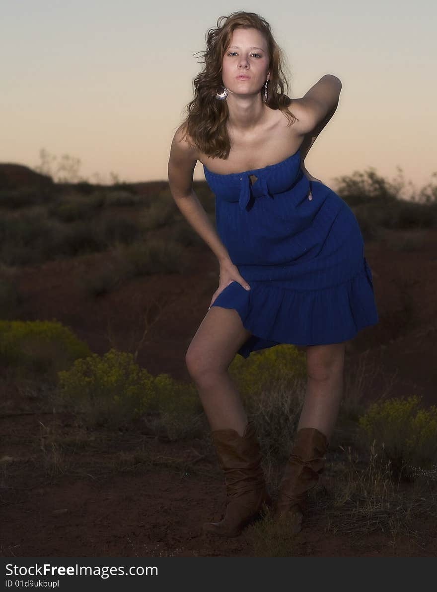 Cowgirl In Blue.