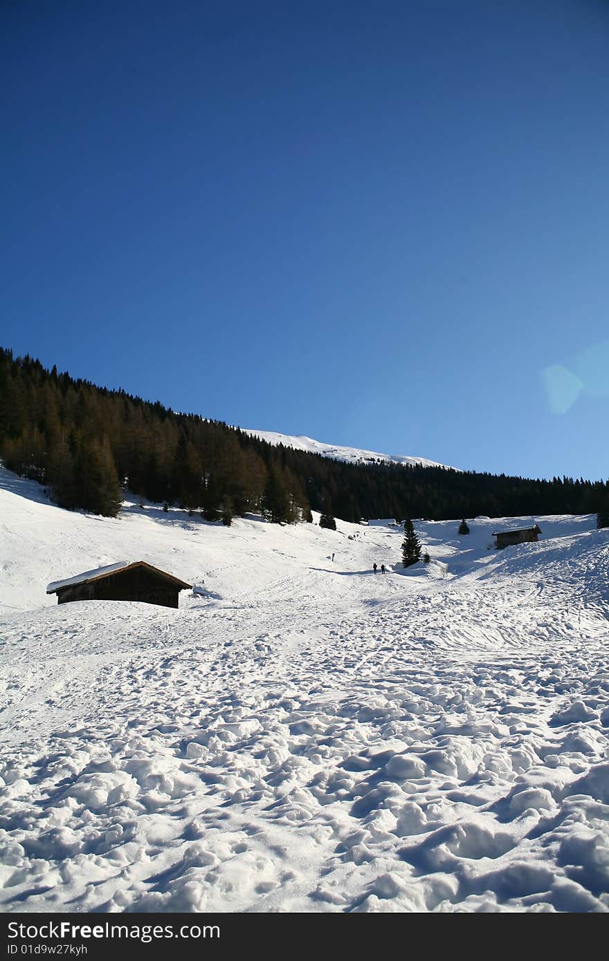 Hut In The Snow In Triol