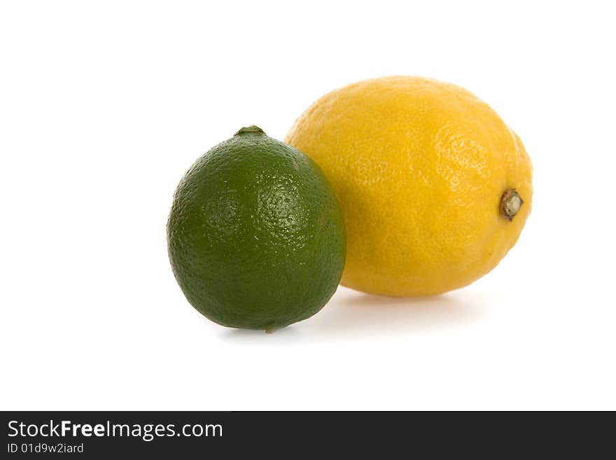 Lemon isolated on white background