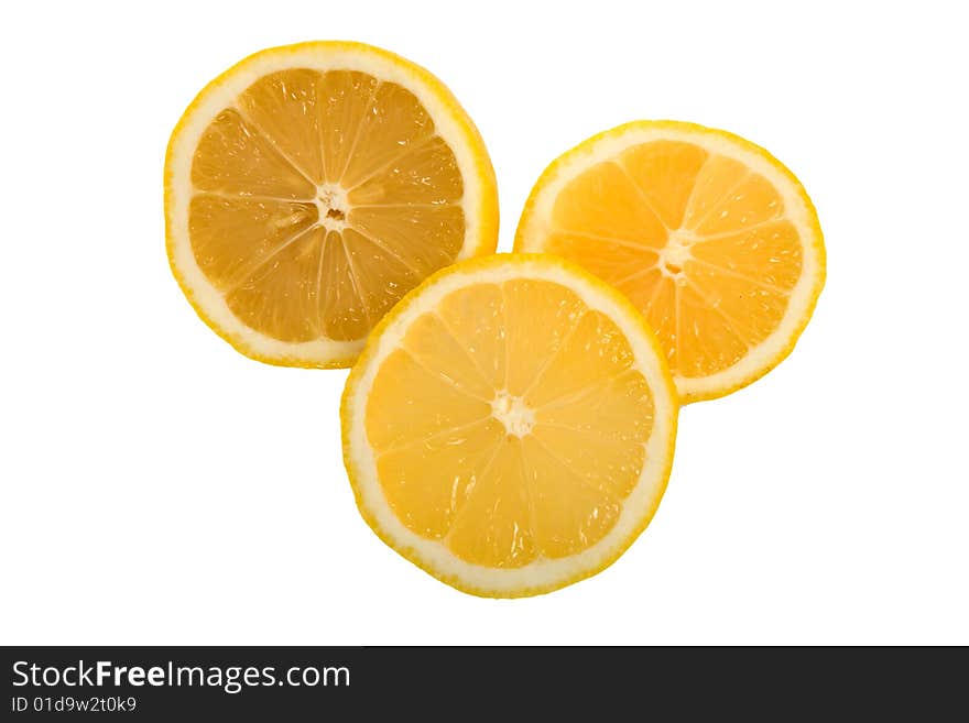 Lemon isolated on white background