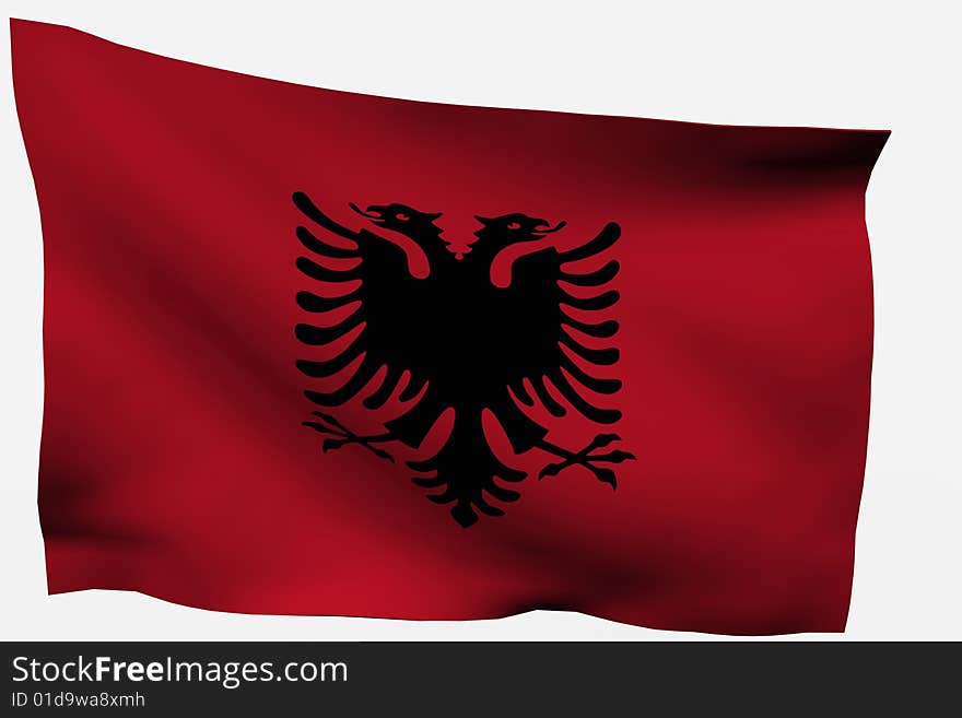 Albania 3D flag