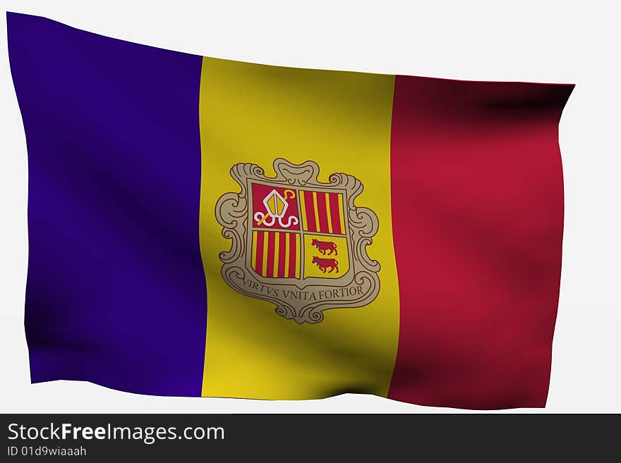 Andorra 3D Flag