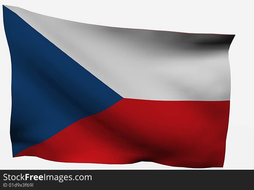 Czech Republic 3d Flag