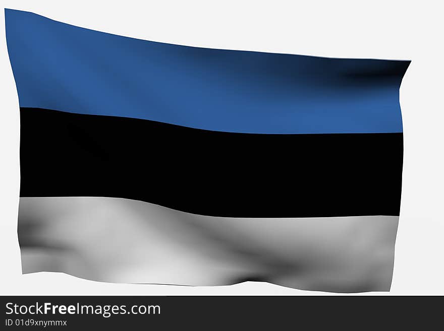 Estonia 3D Flag