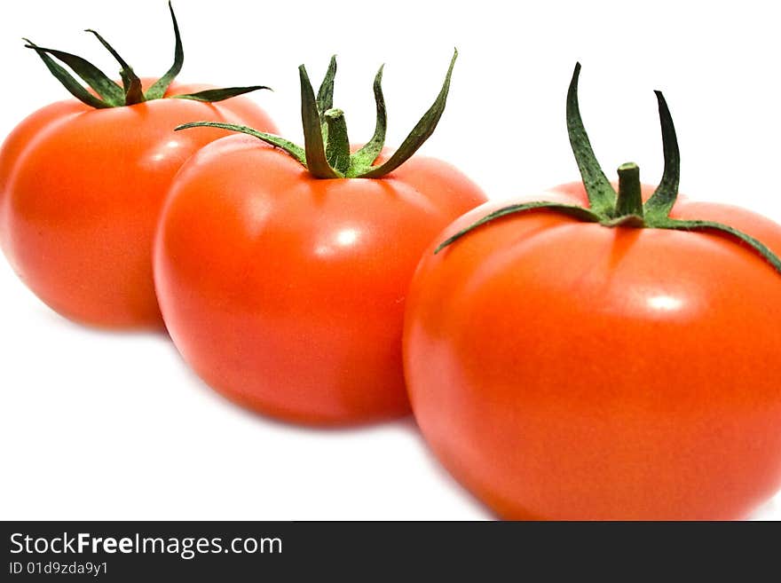 Tomato on a white background. Tomato on a white background