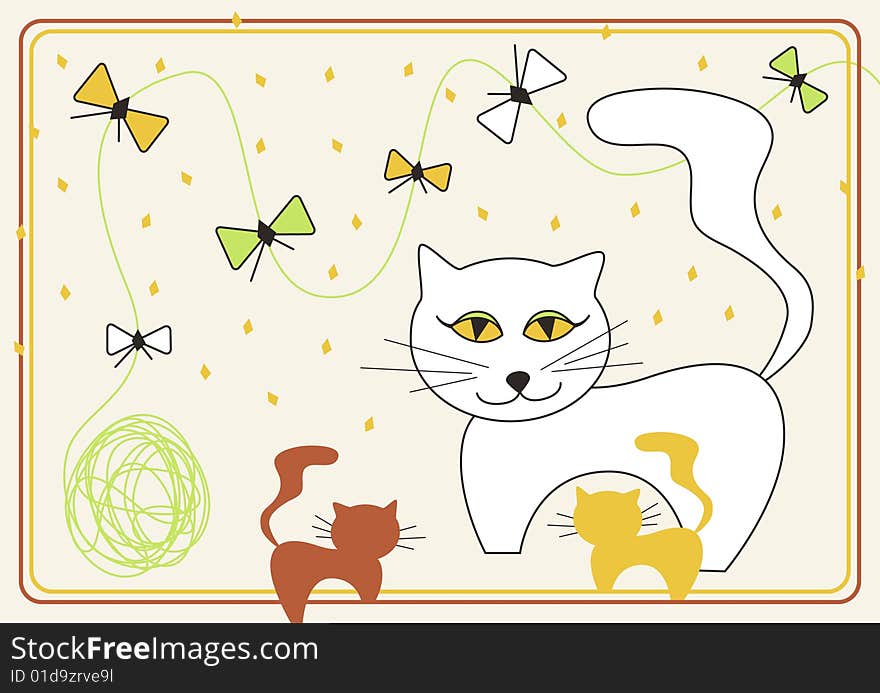 Vector Design With Cat