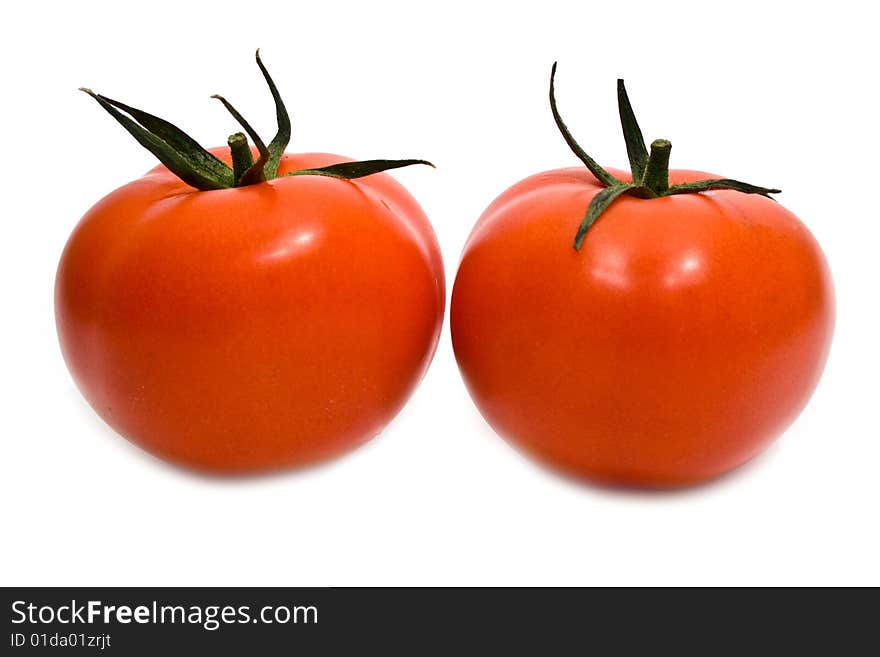 Tomato on a white background. Tomato on a white background