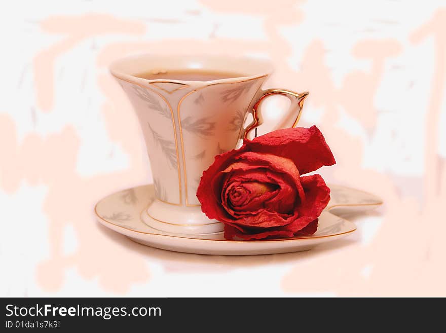 Cup and rose