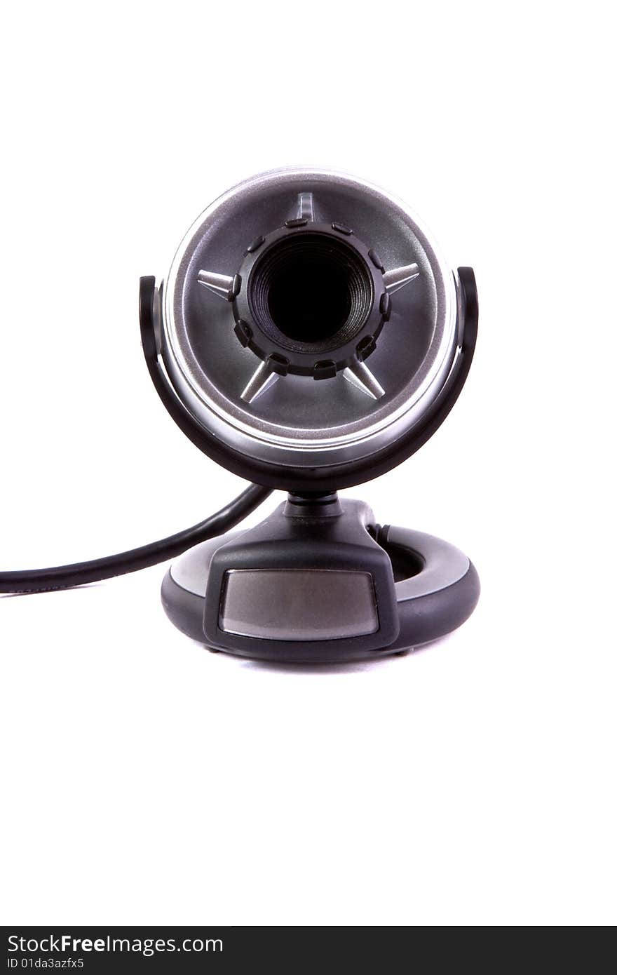 Web camera close-up isolated on a white background