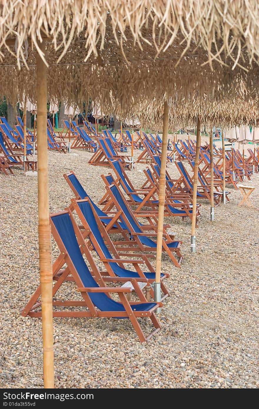 Chairs on beach