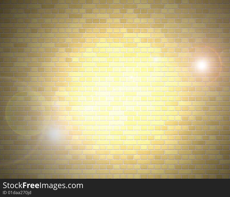 Brick Wall And Light