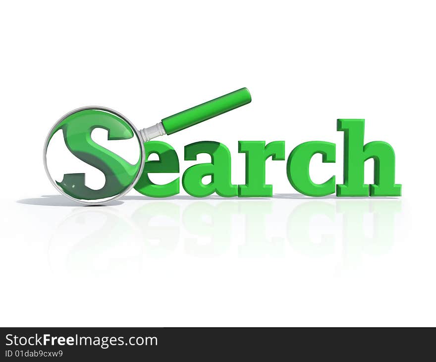 Green 3D Search Icon