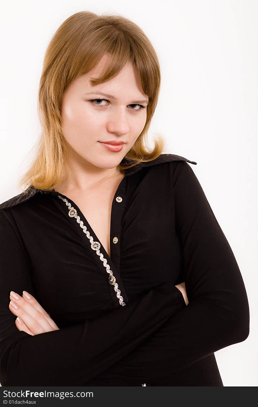 The Studio portrait of the beautiful girl