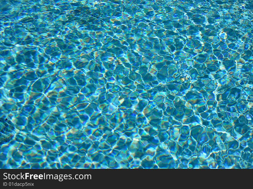 Water ripples in a pool