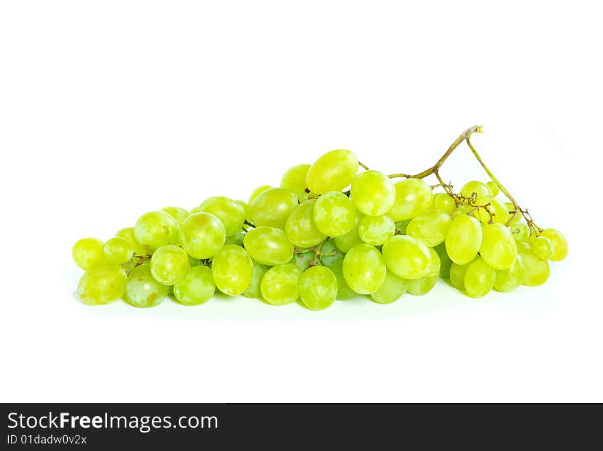Grapes on white