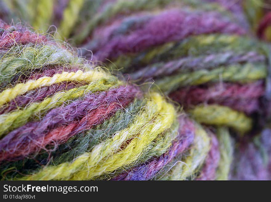 Coloured sheep wool