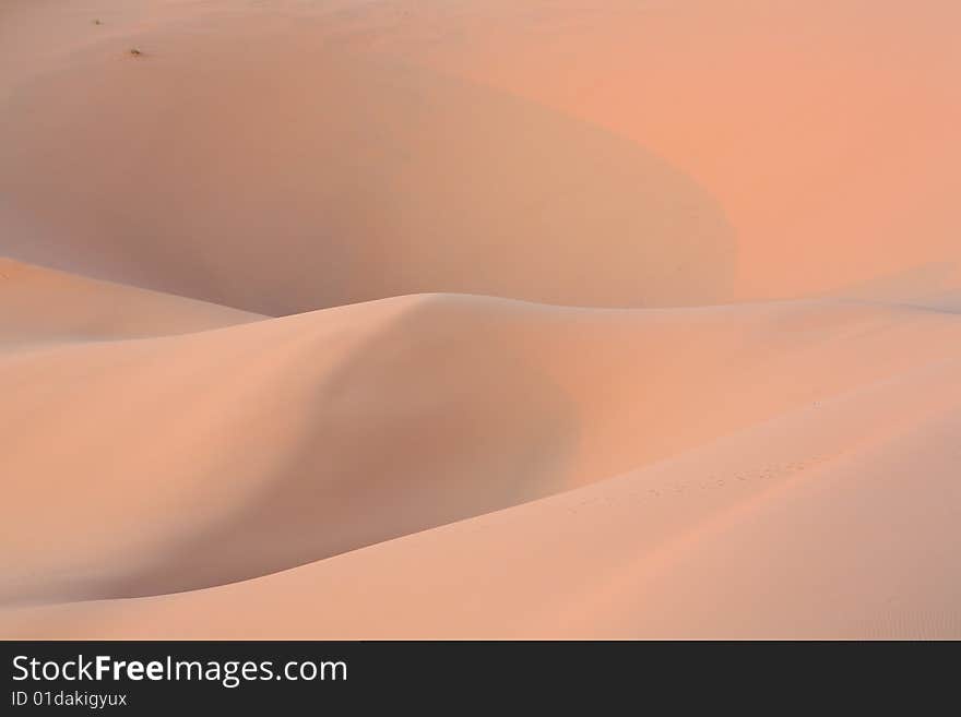 Sahara desert - magic colors during sunrise