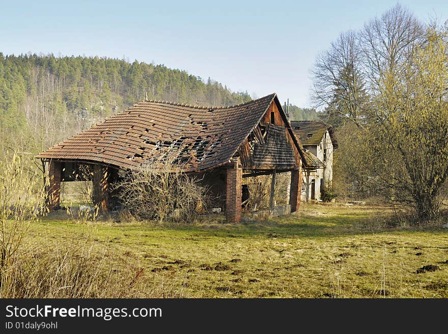 Ramshackle outbuilding in the country. Ramshackle outbuilding in the country