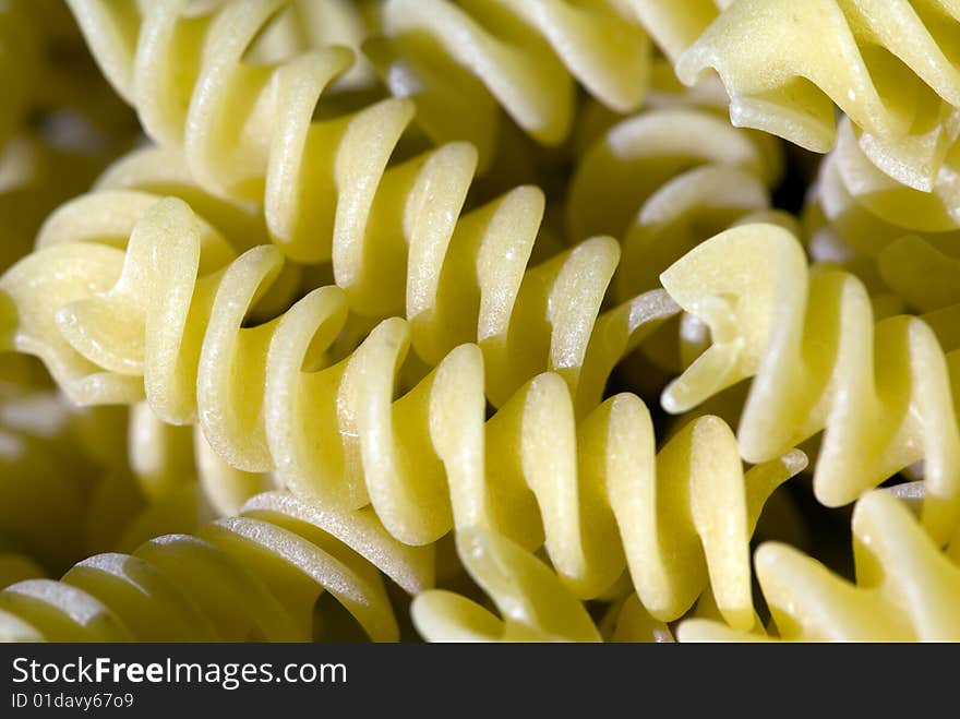 Frame full of italian dried pasta - fusilli. Frame full of italian dried pasta - fusilli