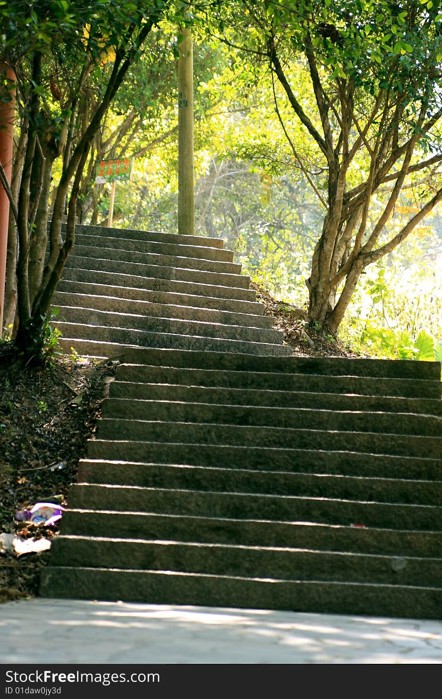 Road lead to the mountaintop