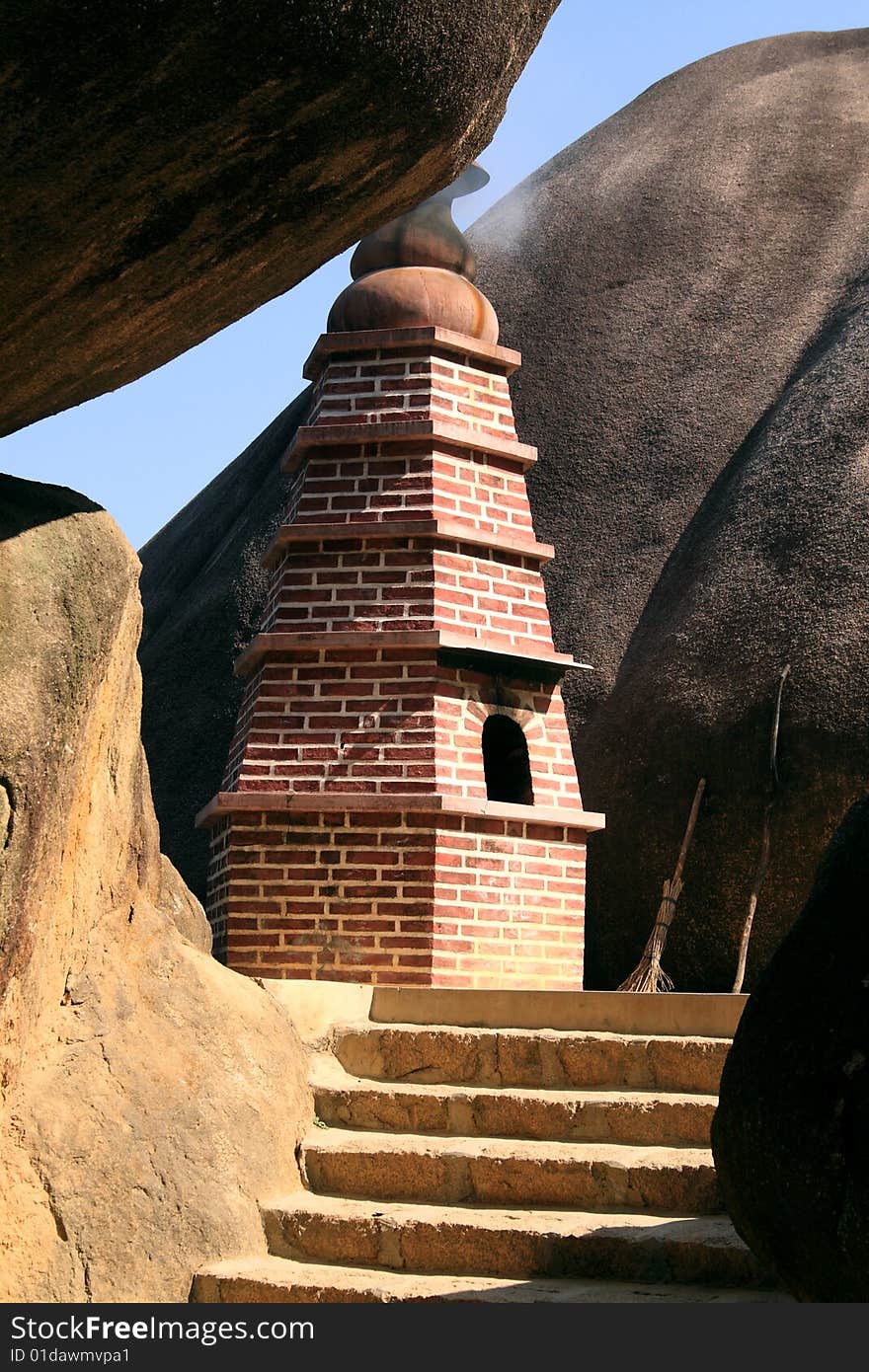 The chinese buildings in the park