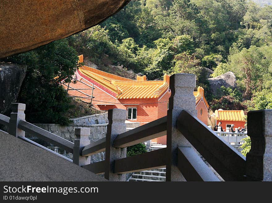 The chinese buildings in the park