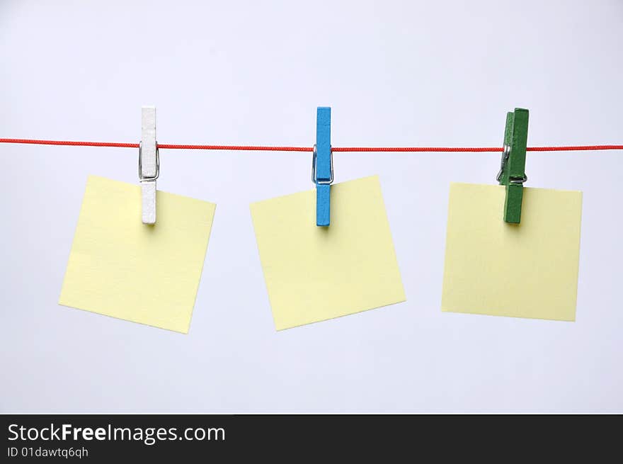 Paper Blanks Hanging on a Rope