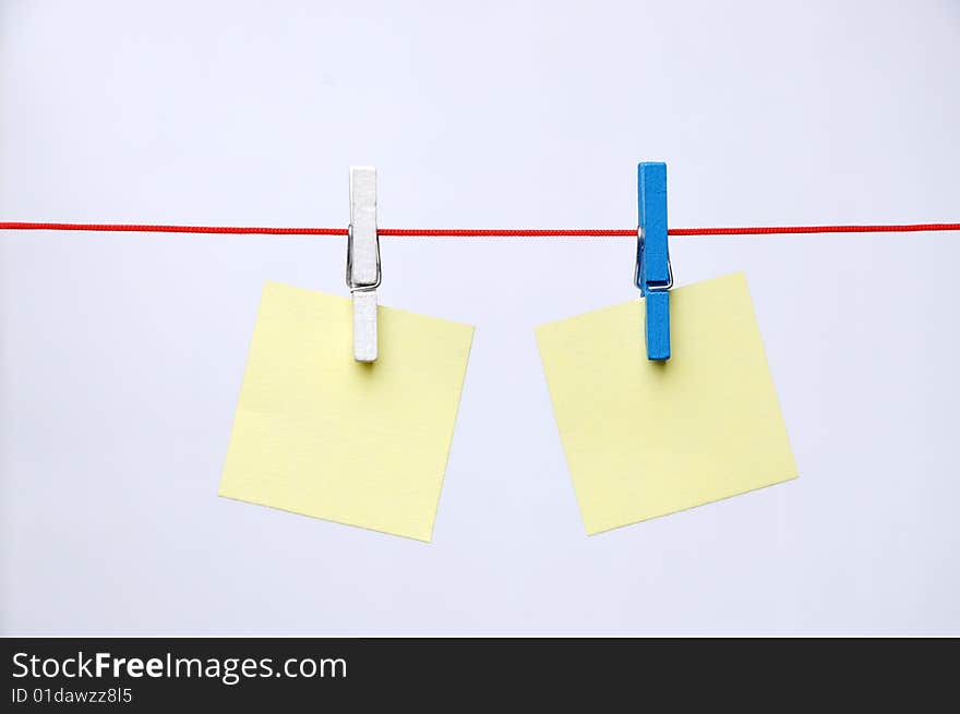 Paper Blanks Hanging on a Rope