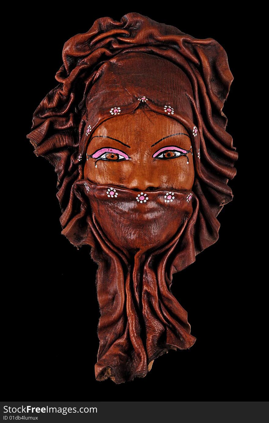 Ypung Lady Mask isolated on black. Ypung Lady Mask isolated on black