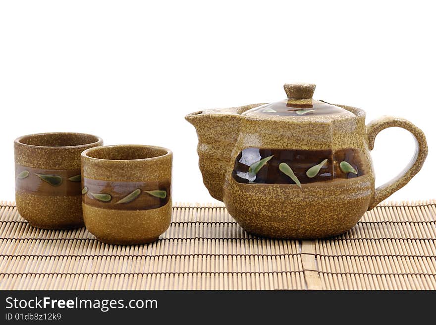 Pottery tea service