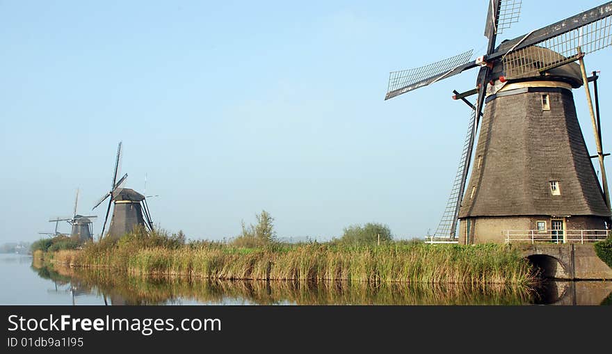 Panorama of windmills